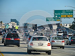 Commuter traffic on I-405, one of Southern CaliforniaÃ¢â¬â¢s busiest freeways